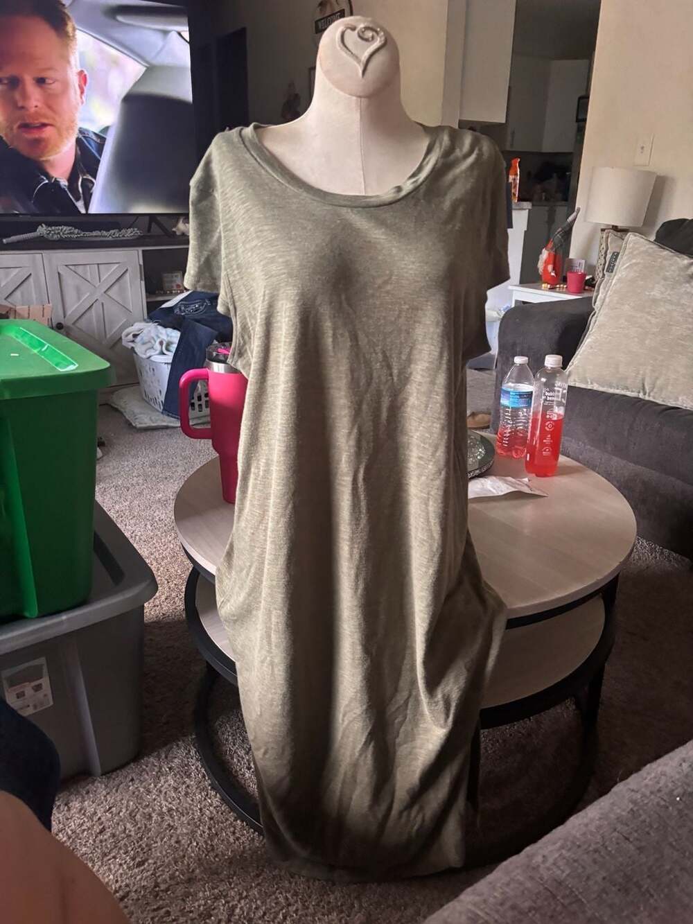 Olive Green Jessica Simpson T-shirt dress